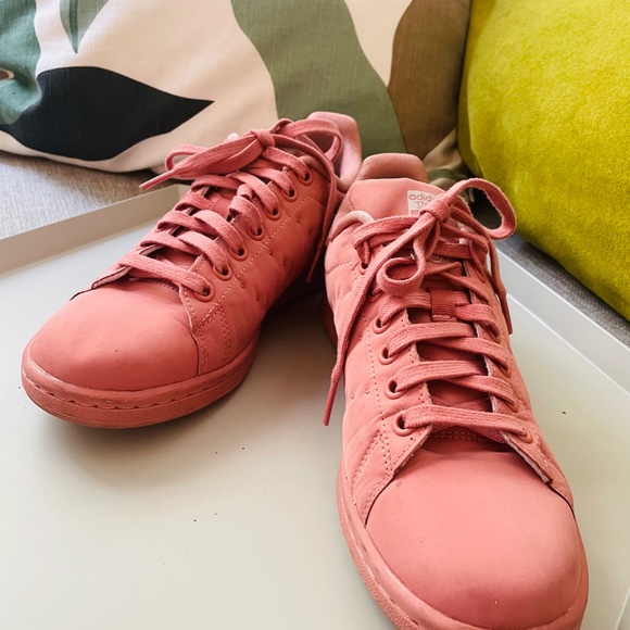 STAN SMITH quilted pink sneakers  size 7 1/2 - Picture 2 of 11